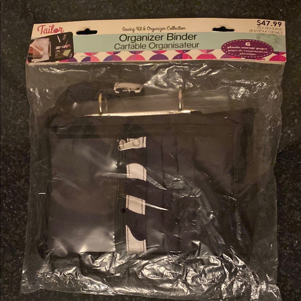 NEW! Tailor Organizer Binder in Black